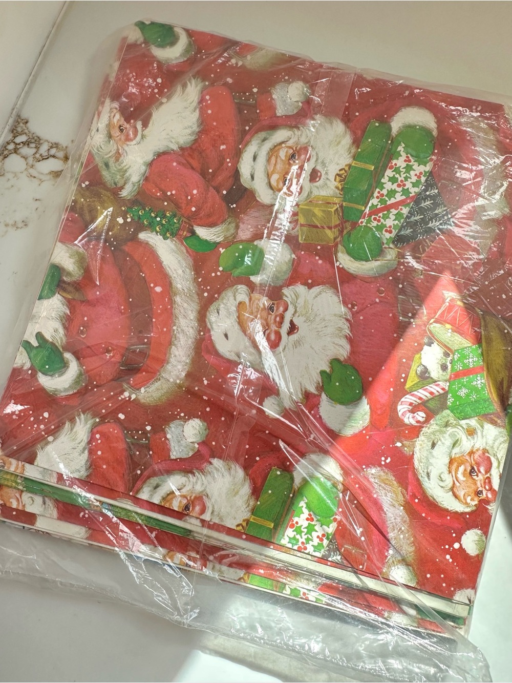 Vintage Christmas kids Wrapping Paper Regal Greetings Santa Jumbo Gift Wrap NWT - Picture 2 of 2